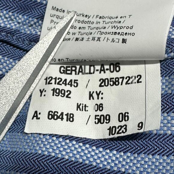 Hugo Boss Dress Shirt Mens 41 16 Purple Blue Stripe Gerald 100% Cotton Office‎ - Picture 8 of 9